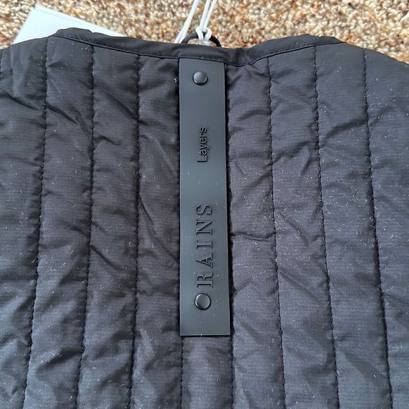 Rains Unisex Liner Jacket Black Size M/L - Picture 9 of 9